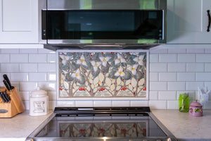 Custom Porcelain Mosaic Backsplash/Fireplace/Art