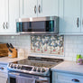 Custom Porcelain Mosaic Backsplash / Fireplace / Art