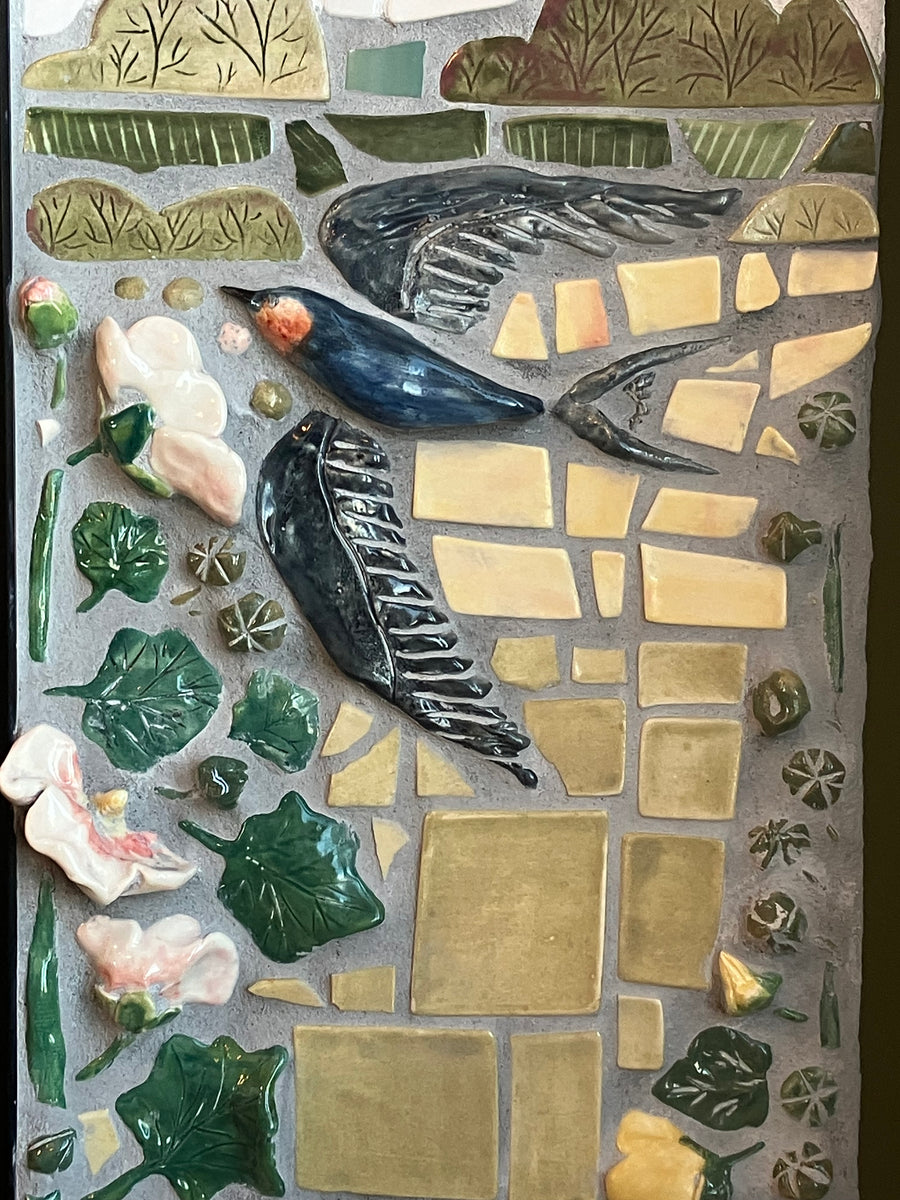 Custom Porcelain Mosaic Backsplash / Fireplace / Art