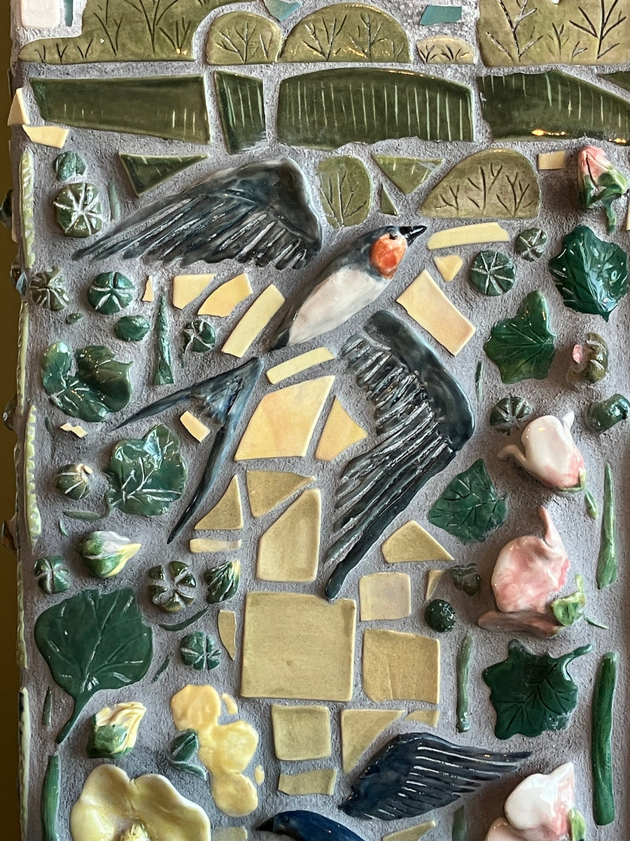 Custom Porcelain Mosaic Backsplash / Fireplace / Art