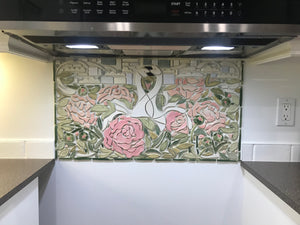 Custom Porcelain Mosaic Backsplash/Art