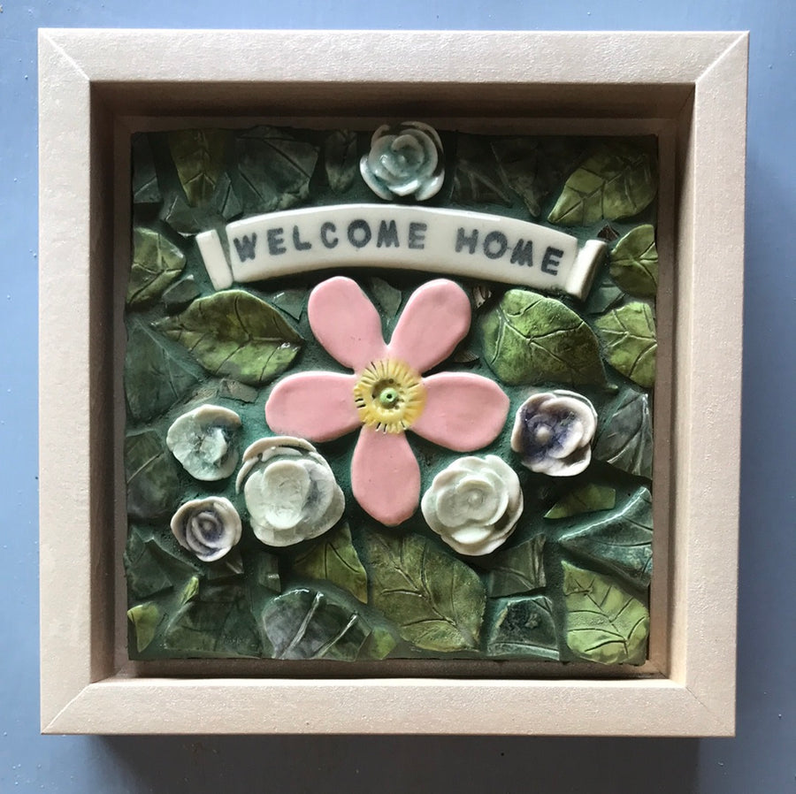 Welcome Home - Framed Mosaic Art