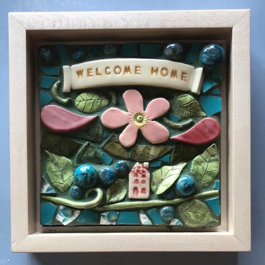 Welcome Home - Framed Mosaic Art
