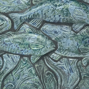 Within the Waters-  Porcelain 12" x 12" Mosaic Tile