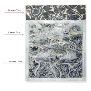 Within the Waters-  Porcelain 12" x 12" Mosaic Tile
