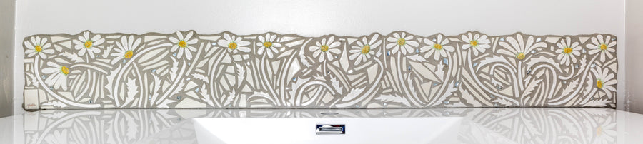 Custom Porcelain Mosaic Backsplash / Fireplace / Art