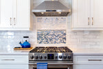 Custom Porcelain Mosaic Backsplash / Fireplace / Art