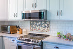 Custom Porcelain Mosaic Backsplash / Fireplace / Art