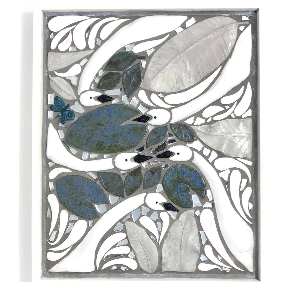Custom Porcelain Mosaic Backsplash / Fireplace / Art
