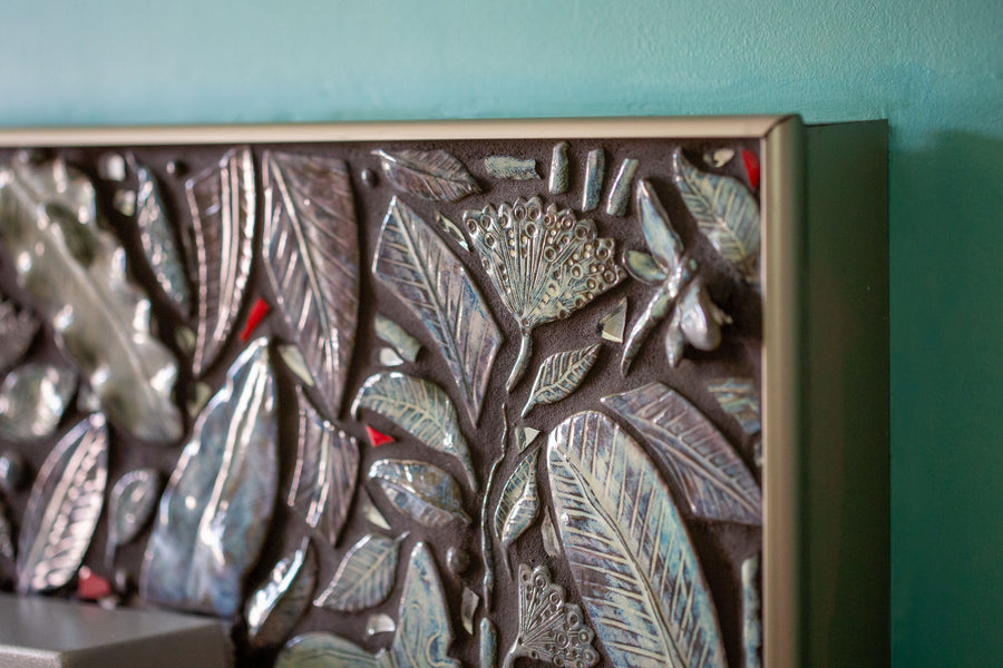 Custom Porcelain Mosaic Backsplash / Fireplace / Art