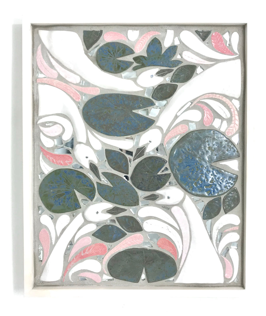 Custom Porcelain Mosaic Backsplash / Fireplace / Art