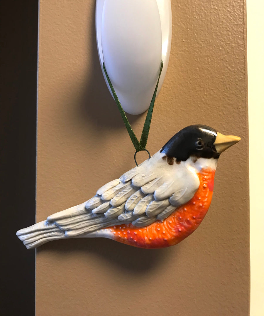 American Robin porcelain ornament