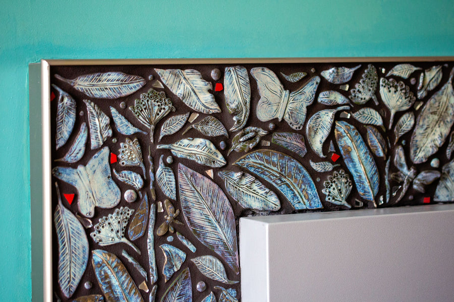 Custom Porcelain Mosaic Backsplash / Fireplace / Art