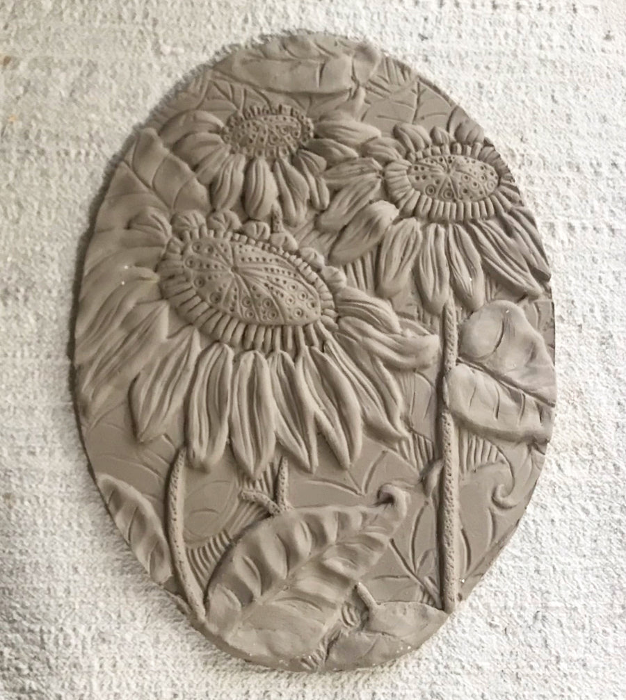 Porcelain Sunflower Medallion